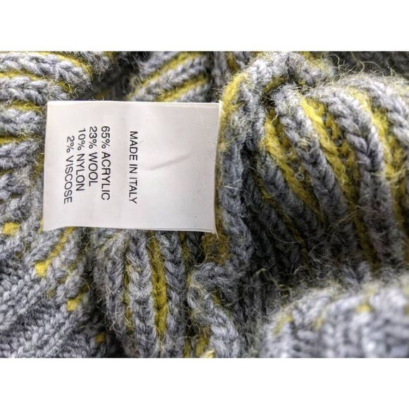 Chiaramente Vintage Sweater Yellow Gray HTF Made in Italy Size Medium - Picture 4 of 7